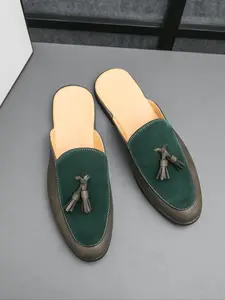 Men's Casual Solid Color Slip-on Mules, Fashionable Comfortable Loafers for Daily Wear, Lightweight Breathable Shoes for All Seasons, Boy, Footwear