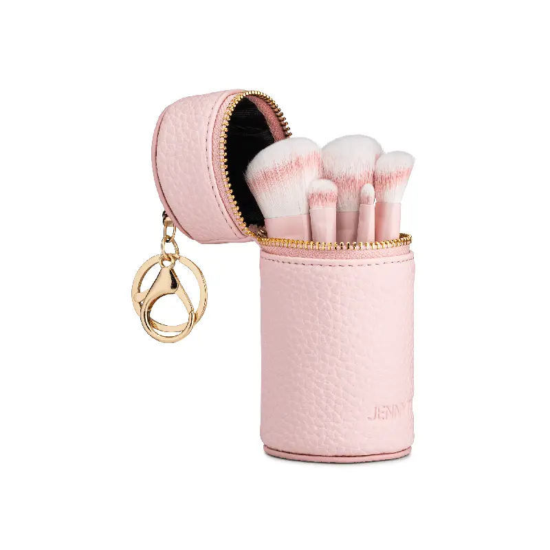Jenny Patinkin Charmed, I'm Sure Mini Make Up Brushes Set - Clip-On Travel Makeup Brush Kit, 5 Pieces for Face & Eye Use, Cream/Powder Application Jenny Patinkin Charmed, I'm Sure Mini Make Up Brushes Set - Clip-On Travel Makeup Brush Kit, 5 Pieces for Face & Eye Use, Cream/Powder Application