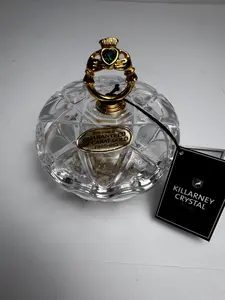 Killarney Crystal Lidded Trinket Box – 22ct Gold Finish Claddagh CSBH