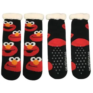 Cozy Moments Sesame Street Elmo Heads Sherpa Socks