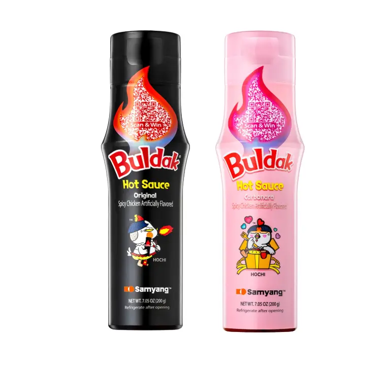 Samyang Buldak Hot Sauce - Original Carbonara Bundle, Korean Spicy Hot Chicken Flavor Sauce [5.57 fl oz (200g) x 2 pack]