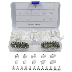 460 Piece XH 2.54mm Pitch 2-6 Pin Electronic Connector Kit Straight Male Plugs, Female Sockets, Crimp Terminals, Wire-to-Board Adapters for DIY, Robotics, Arduino