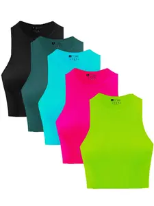 Women's Sleeveless Backless Vest, V-Neck Tie Front Design, Slim Fit, Cropped, Street Style, Athletic Gym Wear, Casual Daily, Indoor Outdoor, Womenswear