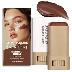Foundation Stick, Beauty Balm Serum Boosted Skin Tint, Tinted Moisturizer, Skin Tint for Black Women, Contour Stick for Face Makeup, Buildable Foundation, Natural Finish, All-Day Wear ( #   01)