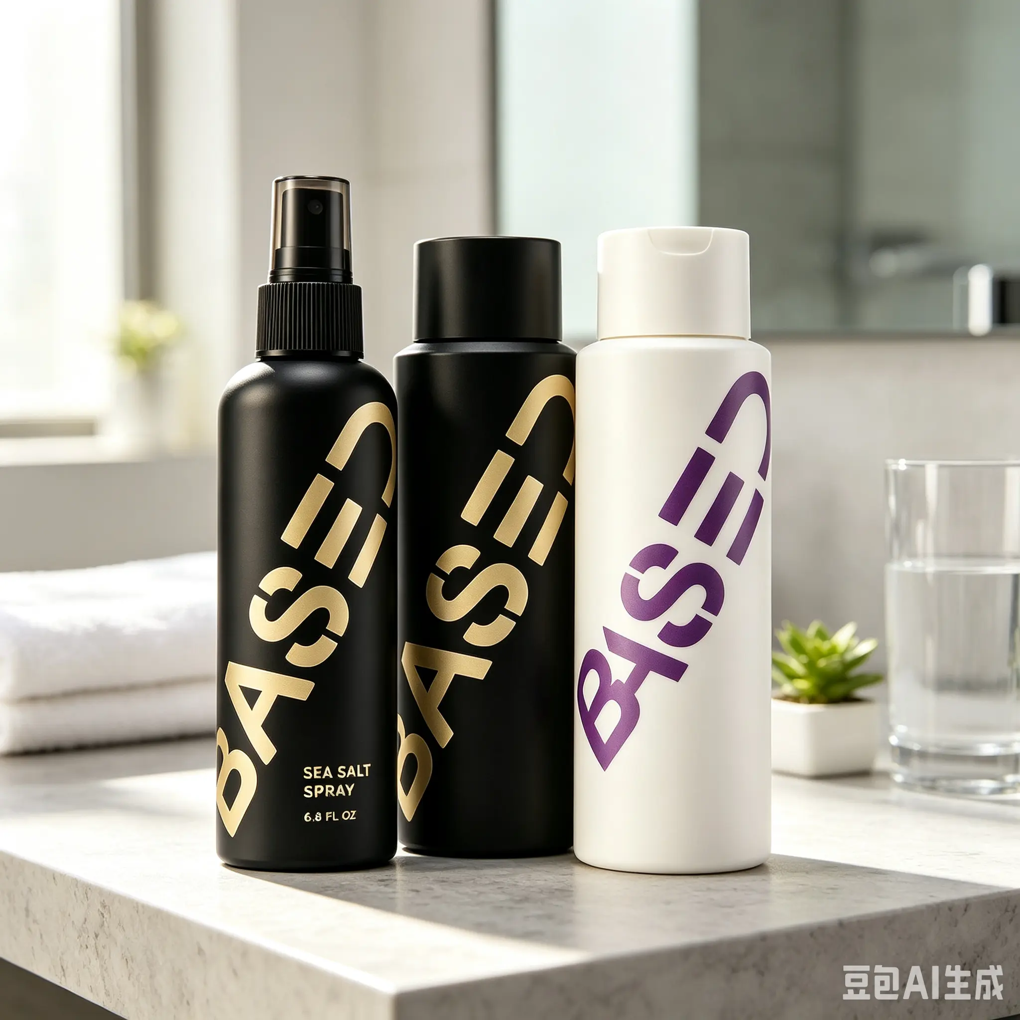 BASED Deluxe Straight/Wavy Hair Kit| Shampoo, Conditioner, Texture Powder, Hair Clay, Pomade, Sea Salt Spray + Wooden Comb| Non-Toxic, High Performance