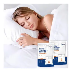 3/6pcs of New Portable Individually Packaged Disposable Bed Sheets, Easy And Thick, Reusable Bedding for Keeping Clean, Suitable for Hotels/Travel/Family Trips, Business Trips, Allergy-Proof Isolation Bed Sheets