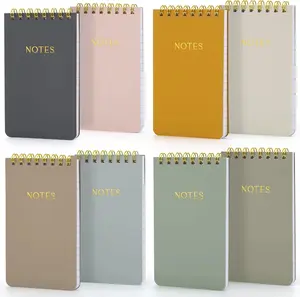 Aesthetic Pocket Notebooks Set Of 8 Small 3x5 Spiral Notepads With Lined Pages For Women Modern Colors Double-Wired Bound Stay Organized Boost Productivity