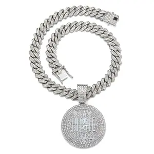 Unisex Cuban Chain Necklace with 'Stay Strong' Pendant - Hip Hop Punk Style Jewelry for Men & Women | Perfect Gift for Festival, Party, Birthday