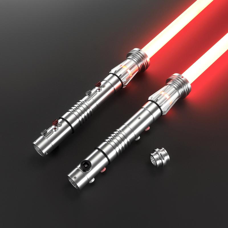 Darth Maul Xenopixel v3 Lightsaber Double Blades Light Saber with 2 Handles for Dual-Wielding Experience Unique Design Modern Twist on Classic Lightsaber Neopixel App Control sword glow toy