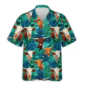 Cowboy in Vintage Western Hawaiian Shirt Summer Short Sleeve Hawaiian Aloha Shirts Fantastic Men Women, Summer Beach Aloha Short Shirt