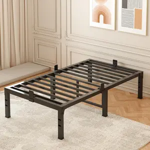 Twin Bed Frames, 18 Inch Heavy Duty Metal Platform Bed Frame Twin Size Support Up to 3500 lbs, No Box Spring Needed/No Shaking/Steel Slat Support/Noise Free/Easy Assembly