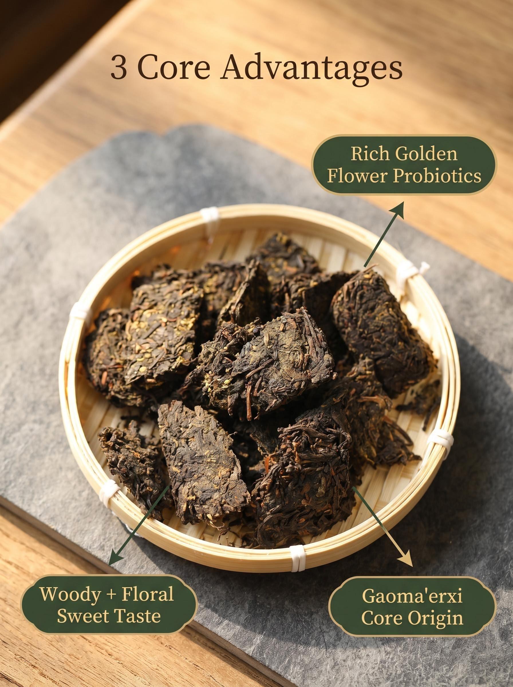 2018 Gao Ma Er Xi Anhua Fu Tea Brick | 50g Rare Dark Tea from Hunan ...