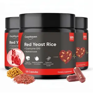 CareHaven Red Yeast Rice with CoQ10 and Nattokinase, 3-in-1 Heart Health Supplement for Cardiovascular Support and Healthy Circulation, High Absorption Formula