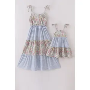 Pastel wildflowers print mom&me tiered dress