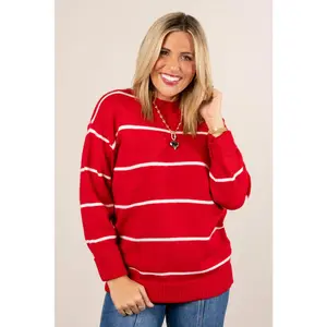 Chanson Striped Drop Shoulder Sweater