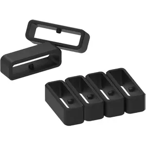 6-Pack Fastener Rings for Garmin Forerunner 35/235/255/265/735XT, for Forerunner 965/955/945/935 Band Keeper, Silicone Replacement Watch Band Loop/Holder/Retainer