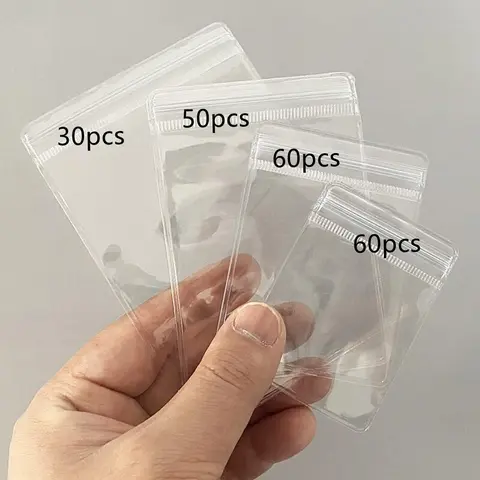 200pcs Mixed Size Small Jewelry Bags Clear Plastic Jewelry Bags, Plastic Jewelry Bags with Zipper, Small Plastic Bags for Jewelry, Clear Jewelry Bags for Small Business