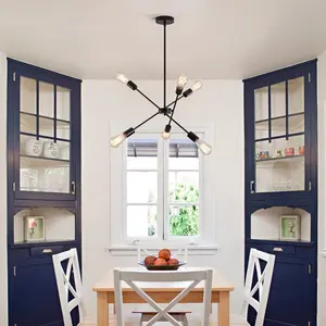 Modern Sputnik Chandelier, E27 Modern Ceiling Light, Nordic Pendant Lighting, Chandeliers Ceiling Light Fixture for Kitchen Dining Room Living Room Bedroom, Home Decor