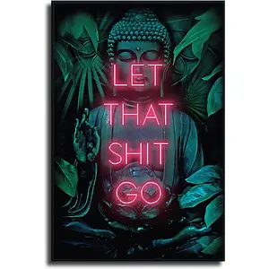 Let That Shit Go Poster Wall Decor Wall Art Printing Picture Canvas Living Room Decor Framed and Unframed. (24x36inch-No Framed)