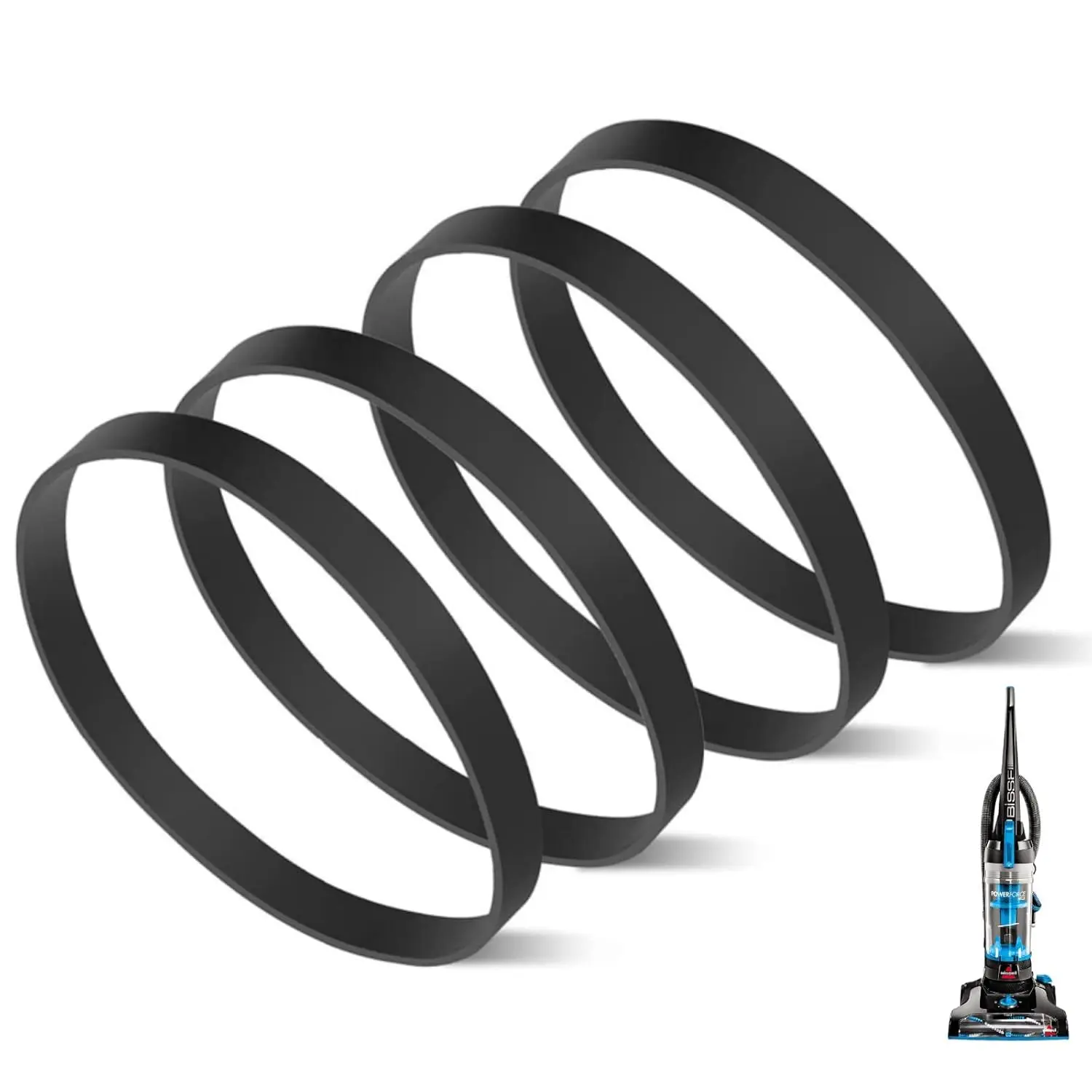 Durable and Flexible Replacement Belts for Bissell PowerForce Helix (Turbo) Vacuum, Easy to Replace Part 2031093, Long-Lasting Reliability Fit for Models 2191, 2191U, 2190, 1700, 1701, 1797, 2691, 2692, 1240, 12B1, 68C7, 3920 Series