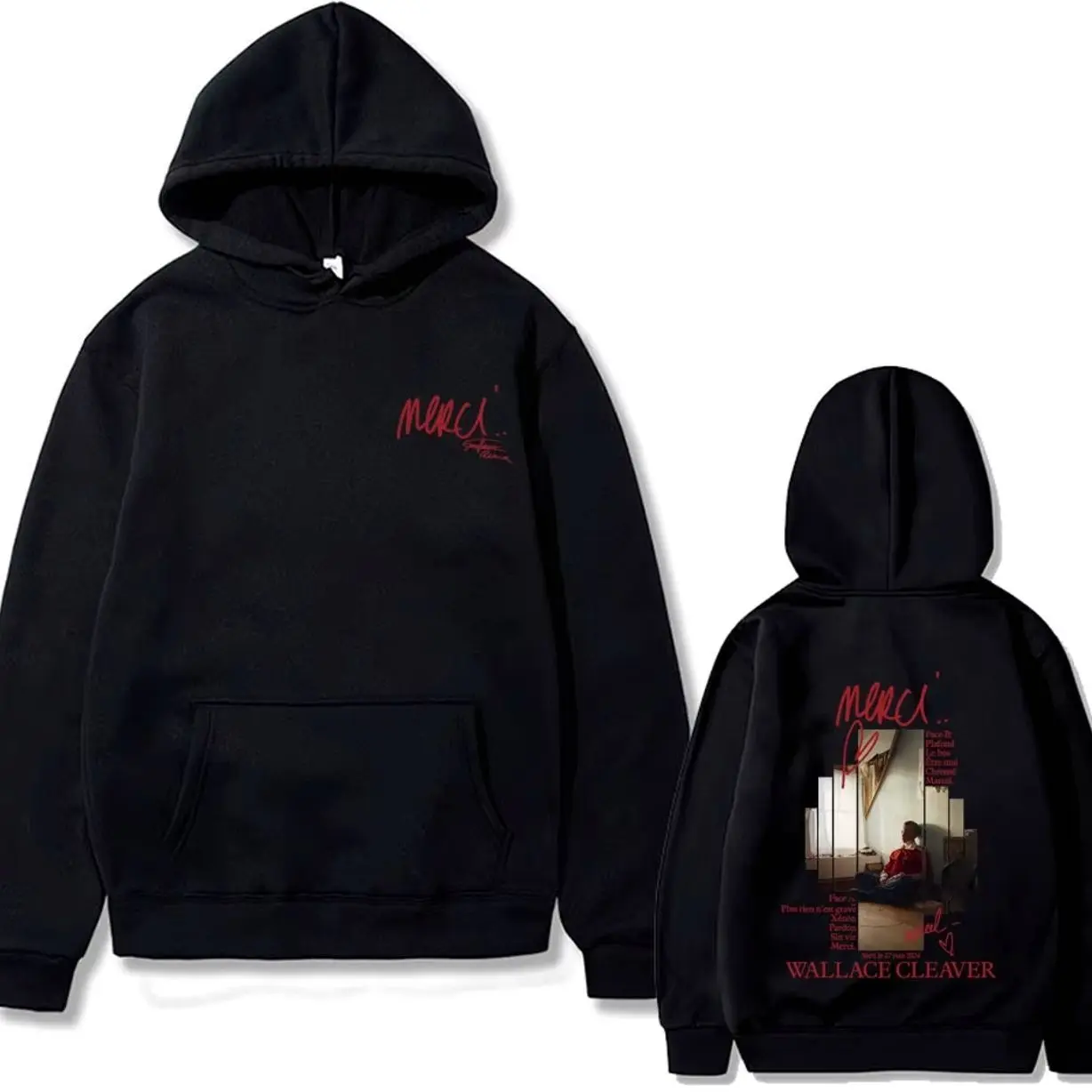 Rapper Wallace Cleaver Merci Hoodie Men Women Hip Hop Fashion Pop Music Streetwear Male Casual Fleece Vintage Pullover Hoodies K