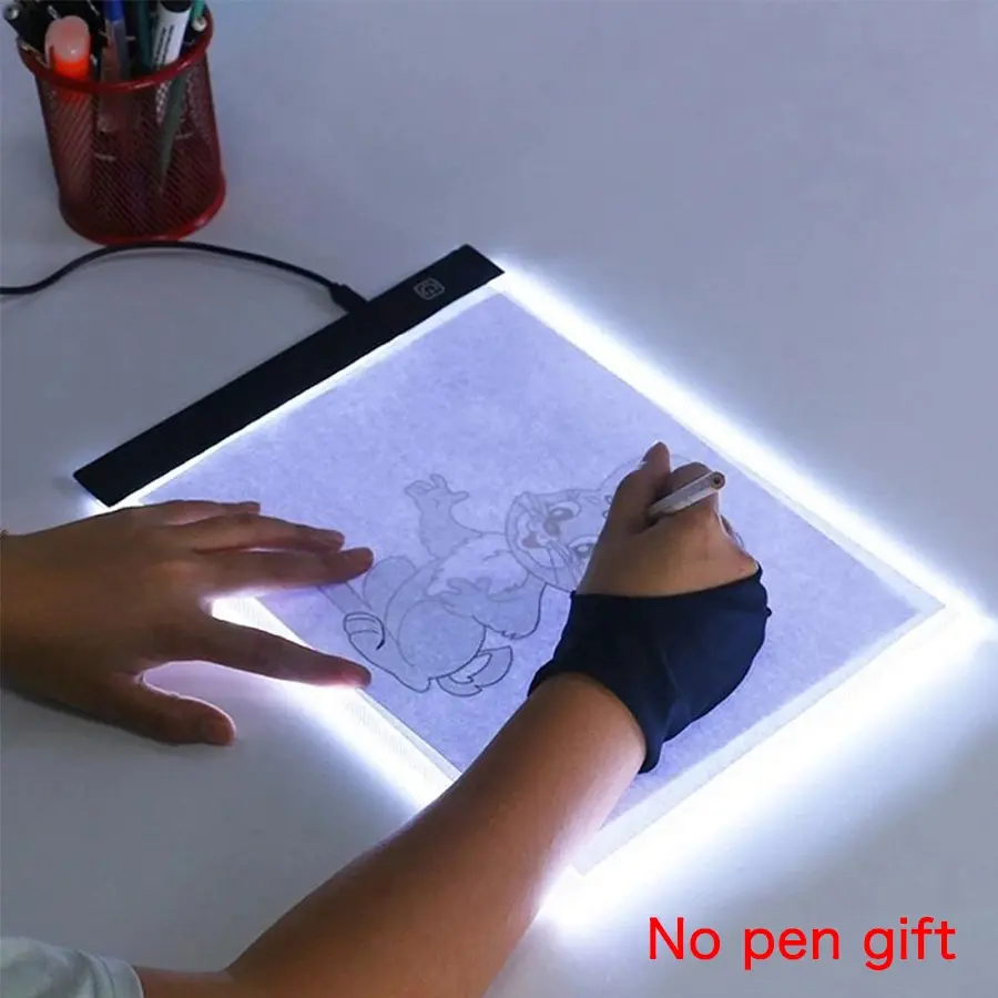 A5(9.44inch*5.90inch)LED Drawing Tablet, Multifunctional Adjustable Brightness Drawing Tablet, Game Drawing Tablet  Board