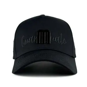 " GUANAJUATO "  Signature Embroidered & Metal Cap ( Black / Black )
