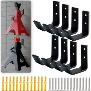 8 Packs Jack Stands Wall Mount Organizer, Heavy Duty Stainless Steel Holder Hook Fits 2 & 3 & 4 & 6 Ton Jack Stands