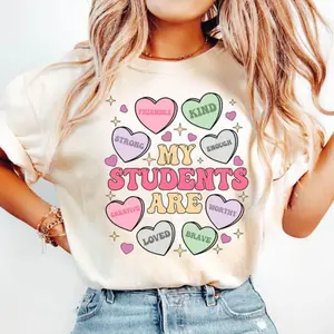 My Students Are My Valentines Shirt, Valentine Teacher Gift, Teacher Hearts Valentine's Day Shirt,Loved Teacher Shirt,Teacher Gift for Shirt