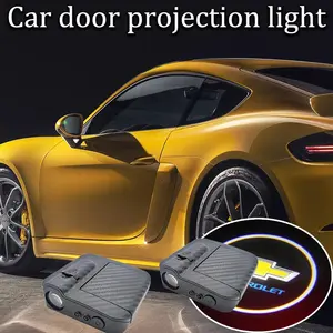 💡🚗2Pcs Car Door Interior Logo Lights, Car Welcome Door Lights, Suitable for Chevrolet Auto Parts, Decorative Lights, Door & Window Projector Lights, Interior LED Lights