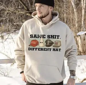 Same Shit Different Hat Hoodie, Anti Trump Shirt, Political Shirt, Funny Protest Graphic Shirt, Dark Humor Statement Tee, Liberal Statement Top, Full Sizes, Full Colors