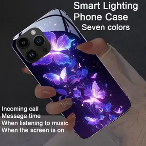 Vibrant Smart Voice-Controlled Light-Up Phone Case for iPhone 12-16 - Features include a night-light technology, an elegant daytime design, and enhanced nighttime visibility.