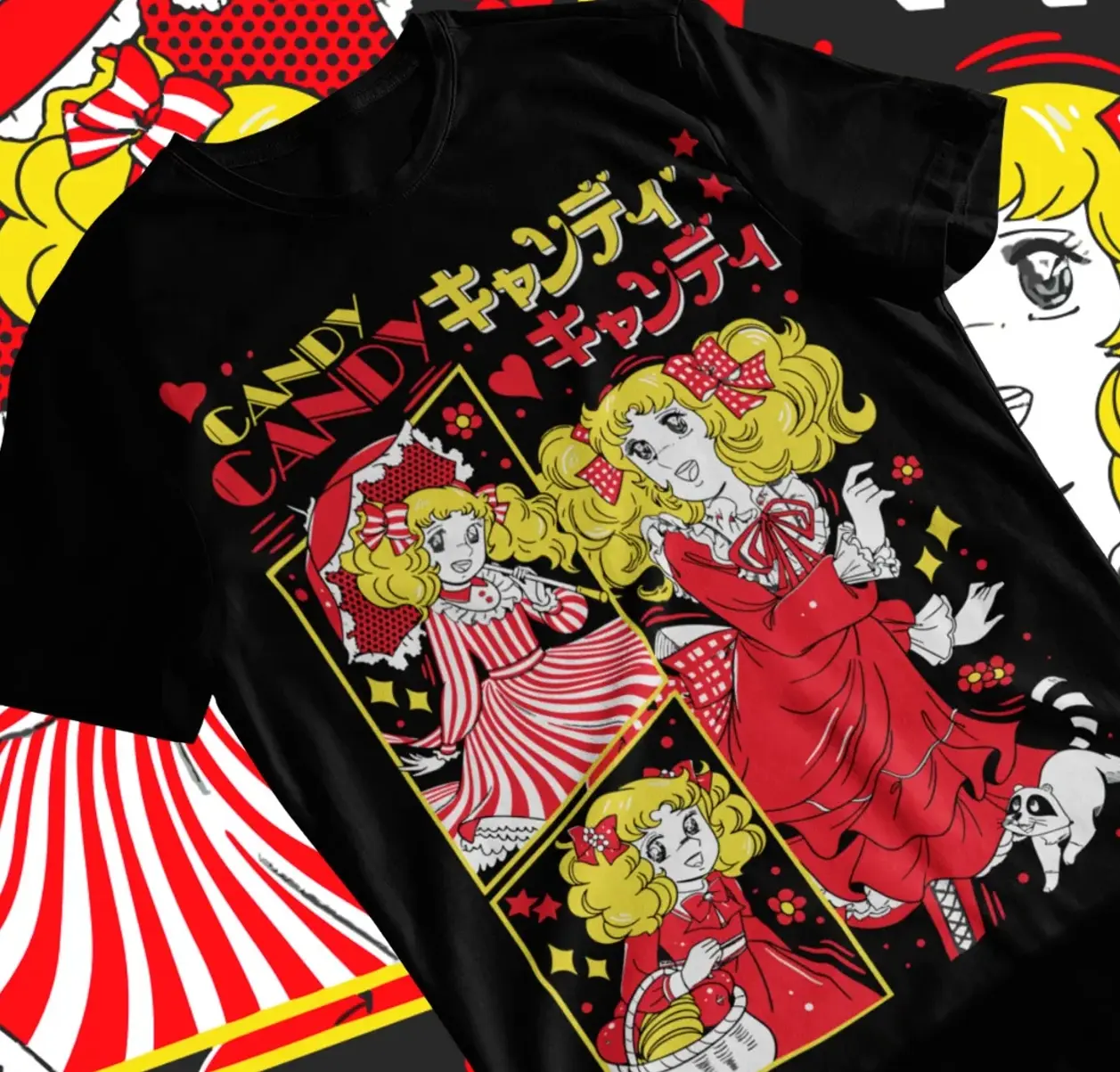 Candy Candy T-Shirt Shojo Riyoko Ikedarose Kawaii Anime Graphic Tee PA7