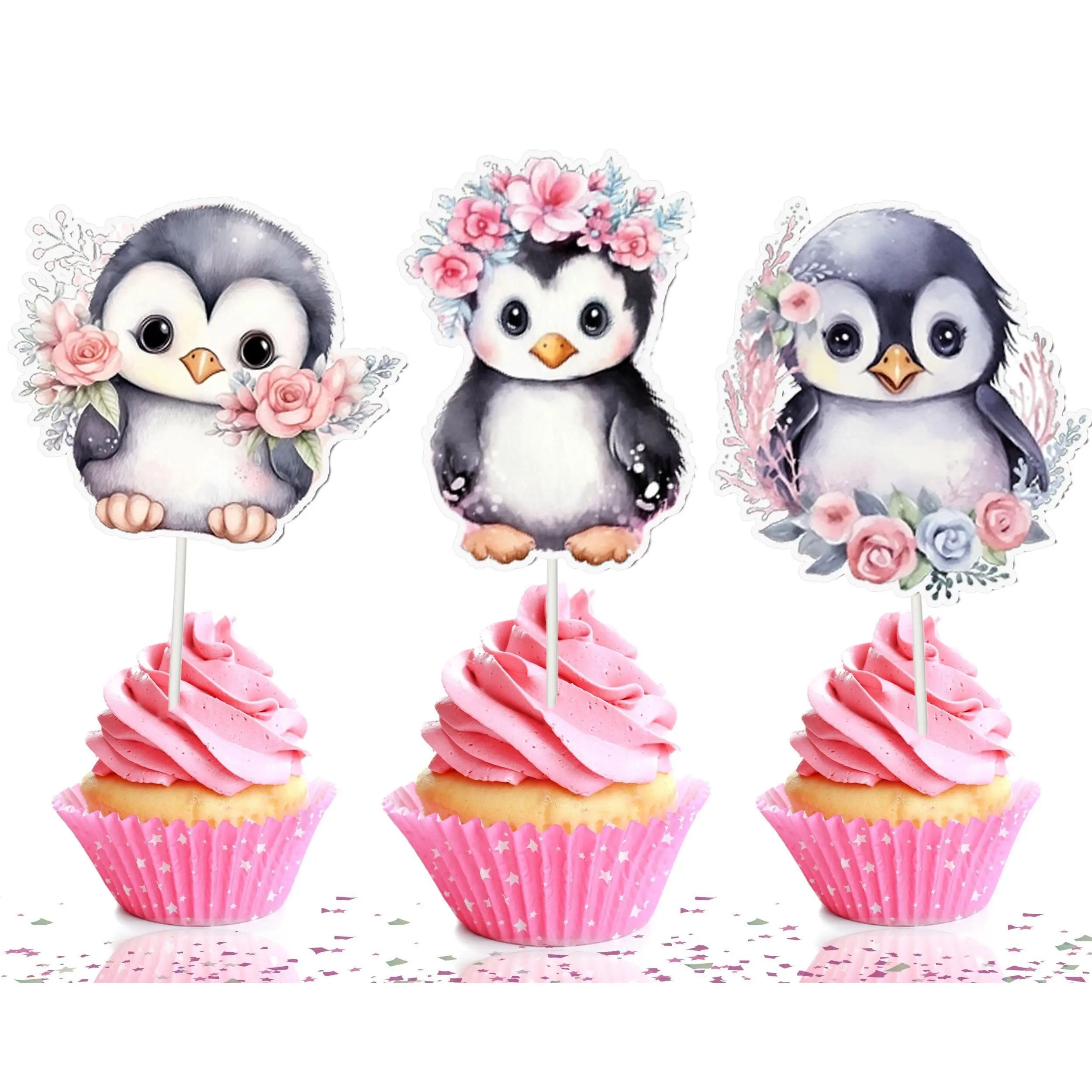 Adorable Penguin Cupcake Toppers - A Charming Addition to Your Sweet Celebrations