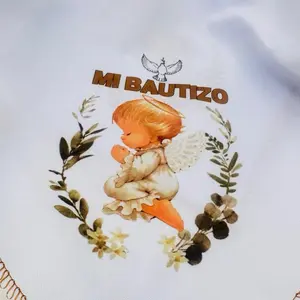 12pcs Recuerdos Para Bautizo, Servilletas de tela  Para Bautizo 12x12”