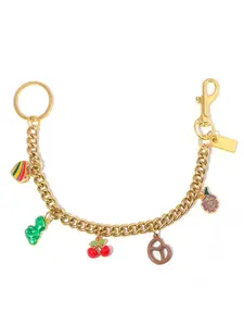 Cute Cherry & Cookie & Flower & Dragon Design Keychain, Fashionable Keychain for Women & Girls, Trendy All-match Keychain for Birthday Gift, Stylish Keychain, Stylish Keyring