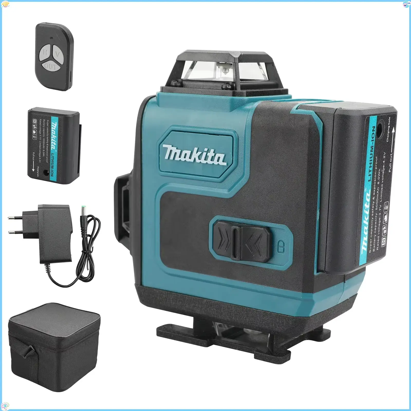 Makita Traditional Laser Leveler Tool - Electronic Laser Level for Ceiling Framing & Renovation Tasks, Stable Red Light Beam, Long-Lasting Circuit Board, Dustproof Keys, Accurate Measurements, Heavy-Duty Design
