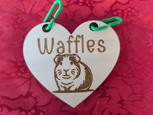 Guinea Pig Personalized Custom Laser Engraved Name Enclosure Sign | Guinea Pig Design | Guinea Pig Cage Accessories | Guinea Pig Decor | Guinea Pig Owner | Natural Wood