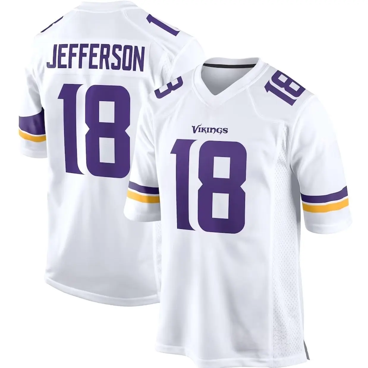 Unisex Football inspired by Jefferson 18 Minnesota Game Player Game Jersey - White