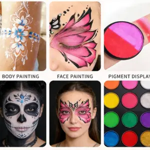 Water-Soluble Body Paint Palette, Face Painting Cream Set, Halloween Oil Colors, Christmas Face Color Box, 30g Water-Based Makeup Kit