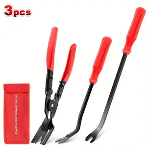 3 Pcs Auto Clip Pliers Set Fastener Remover Car Trim Rivet Removal Pry Tool Repair Kit with Storage Bag for Automotive Door Panel Repairs