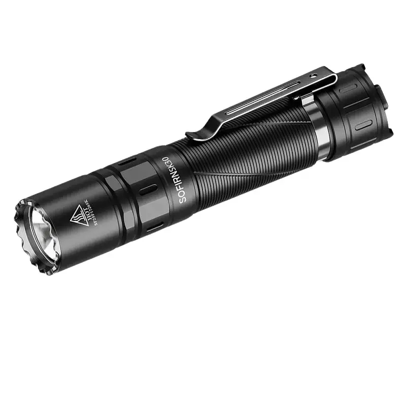 SOFIRN SK30 Rechargeable Tactical Flashlight with Dual Tail Switches