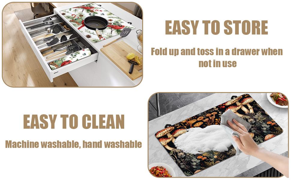 JOYFINITY Watercolor Rooster Stove Top Covers for Electric Stove, Floral Electric Gas Stove Pad Heat Resistant Range Cooktop Protector for Home Decor Kitchen