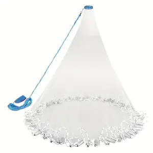 1pc Versatile Casting Fishing Net - Ideal for Shrimp & Fly Fishing, Saltwater Ready, Durable Transparent Monofilament Material, 91.44cm-3.66meter High, Throwing Net, Fishing Trap