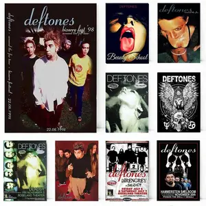 Retro Band Deftones Poster Classic Music Album Around the Fur/Diamond Eyes Canvas Painting Wall Pictures Home Decor Fans Gift