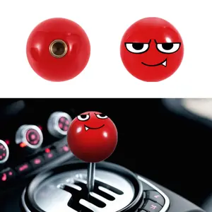 Brand New UNIVERSAL JDM Red Evil Smile Face Ball Manual Gear Stick Shift Knob Shifter