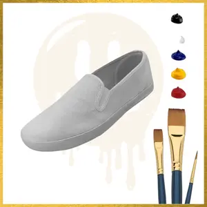 Art Therapy Men's Slip-On Sneaker Painting  Kit Footwear Trainer