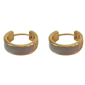 Petite Enamel Hoop Ear Cuffs - Luxury Minimalist Jewelry, Versatile Chic Accessories for Women