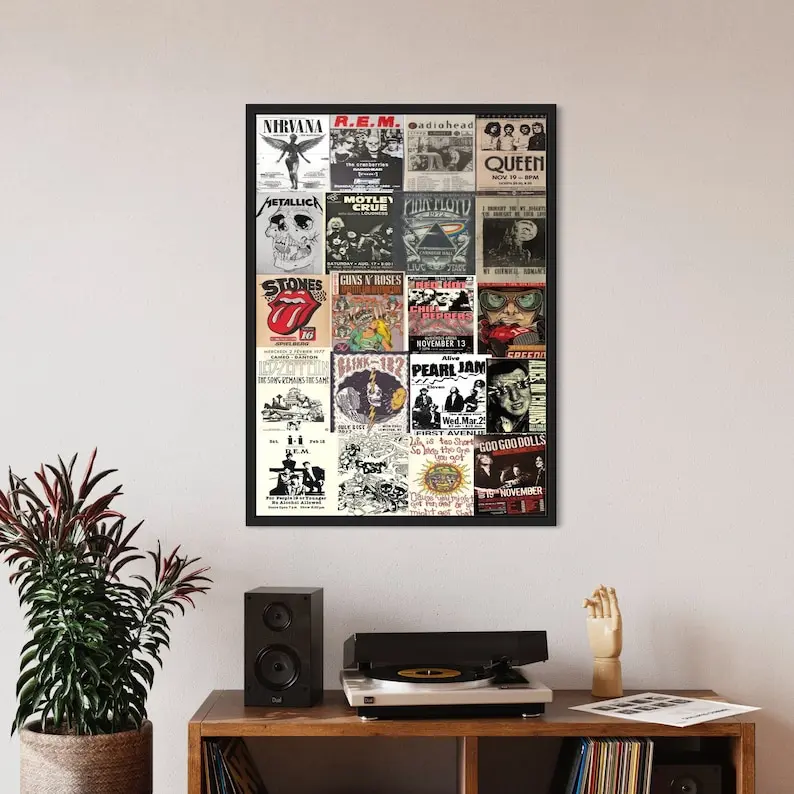 Rock 'n' Roll Legends Poster Wall Art/Poster Print Collection: Timeless Music Icons Decor
