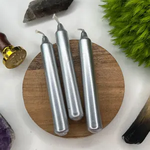 Silver Taper Candles Silver Taper Candles